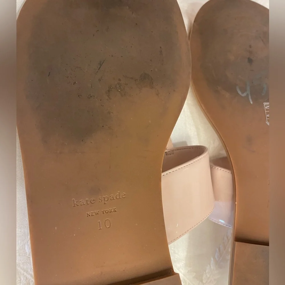 Kate Spade Slip on Sandals Size 10 Soft Neutral Pink